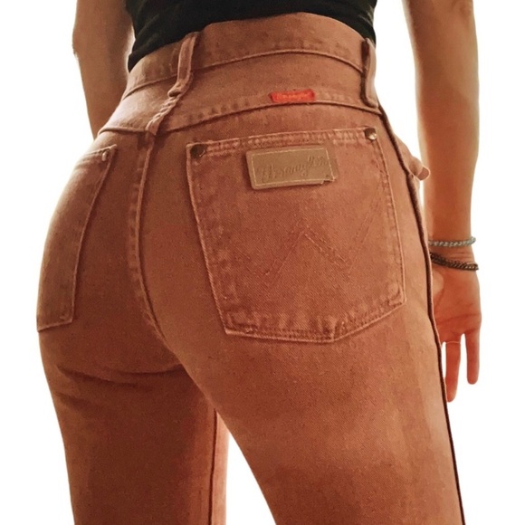 NEW Wrangler | Rare 60s 70s Vintage Rust Orange Straight-Leg Jeans - Picture 2 of 12